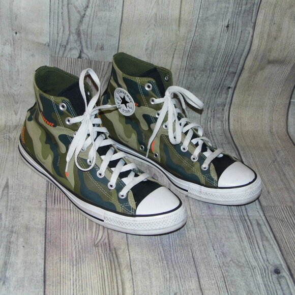 CONVERSE Chuck Taylor AS HI Light Field Surplus Camo Sneakers Mens Size 10 - Picture 1 of 7